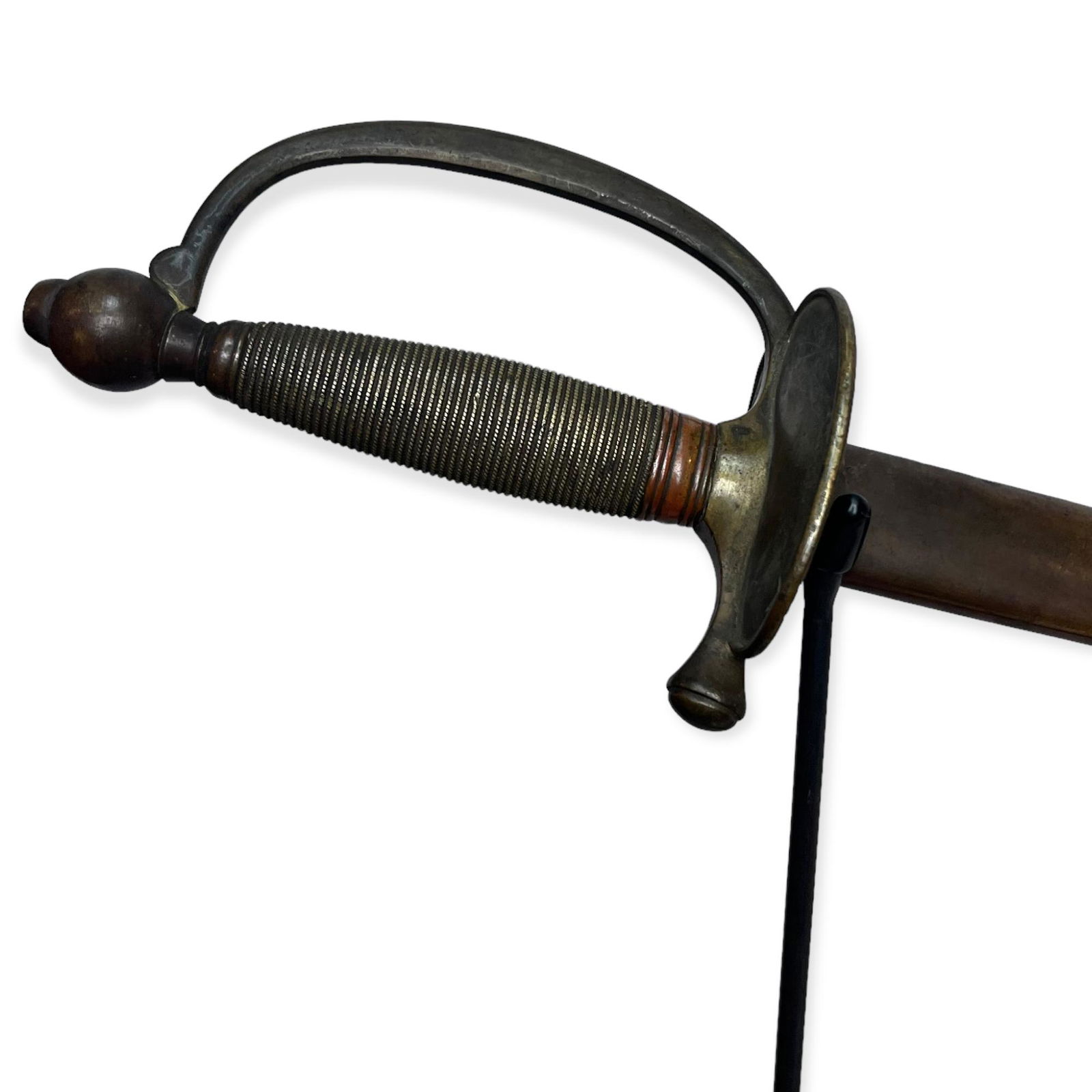 US Noncommissioned Officers Sword: Stamped 1862 / COLLINS & CO / Hartford Conn. Includes original scabbard. The blade measures 33 inches in length. The gold tip comes apart at the end of the sword when pulling out of scabbard.