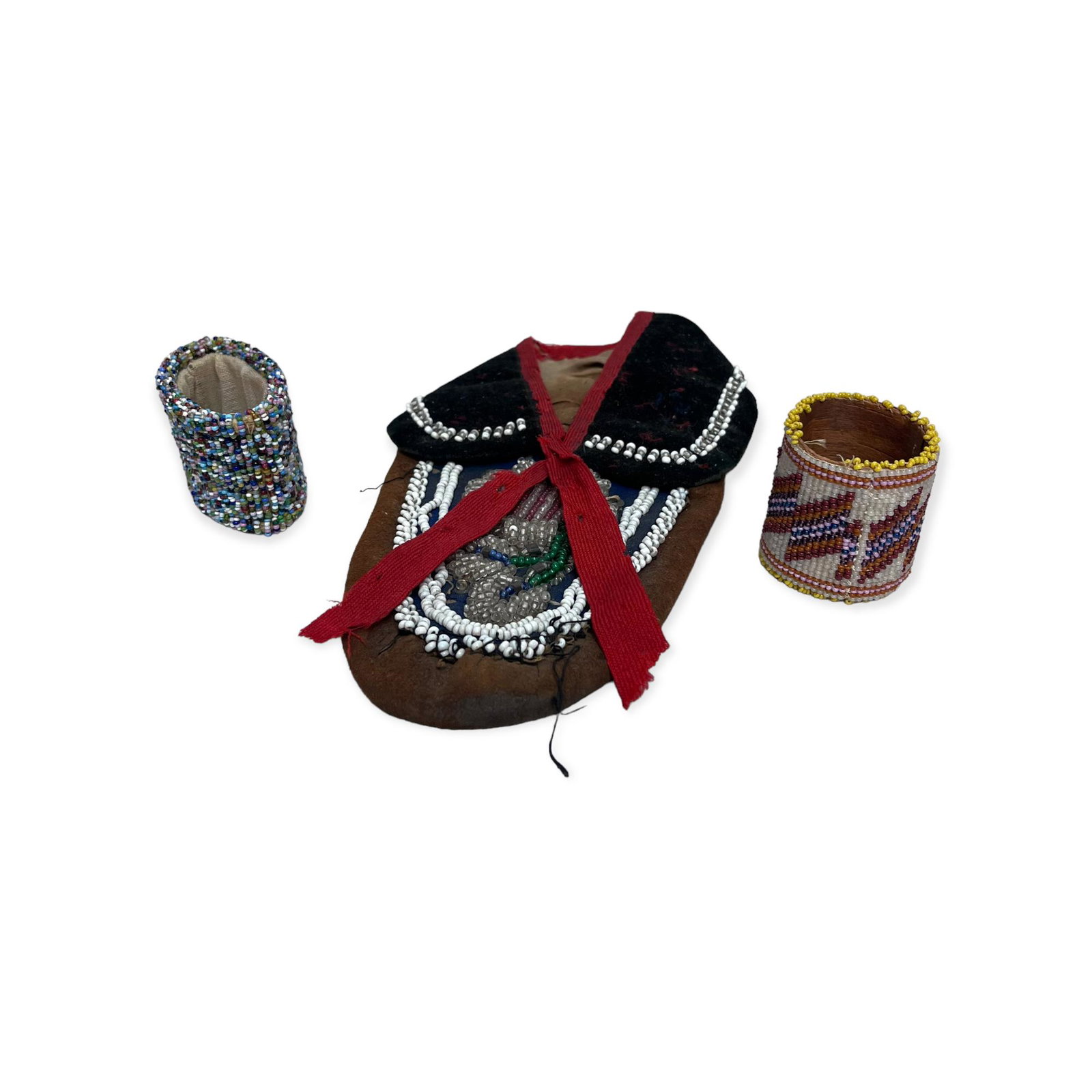 Two Beaded Arm Bands & Single Moccasins (1 of 1)