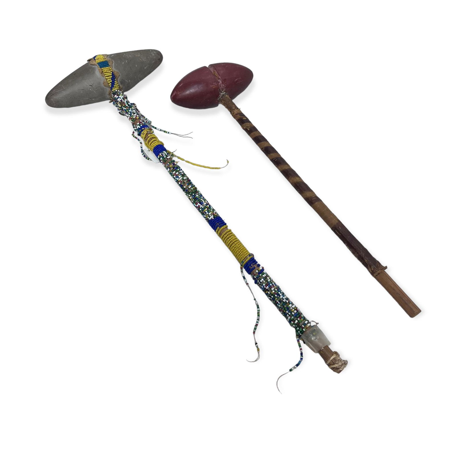 Pair of Period Native American Clubs (1 of 1)