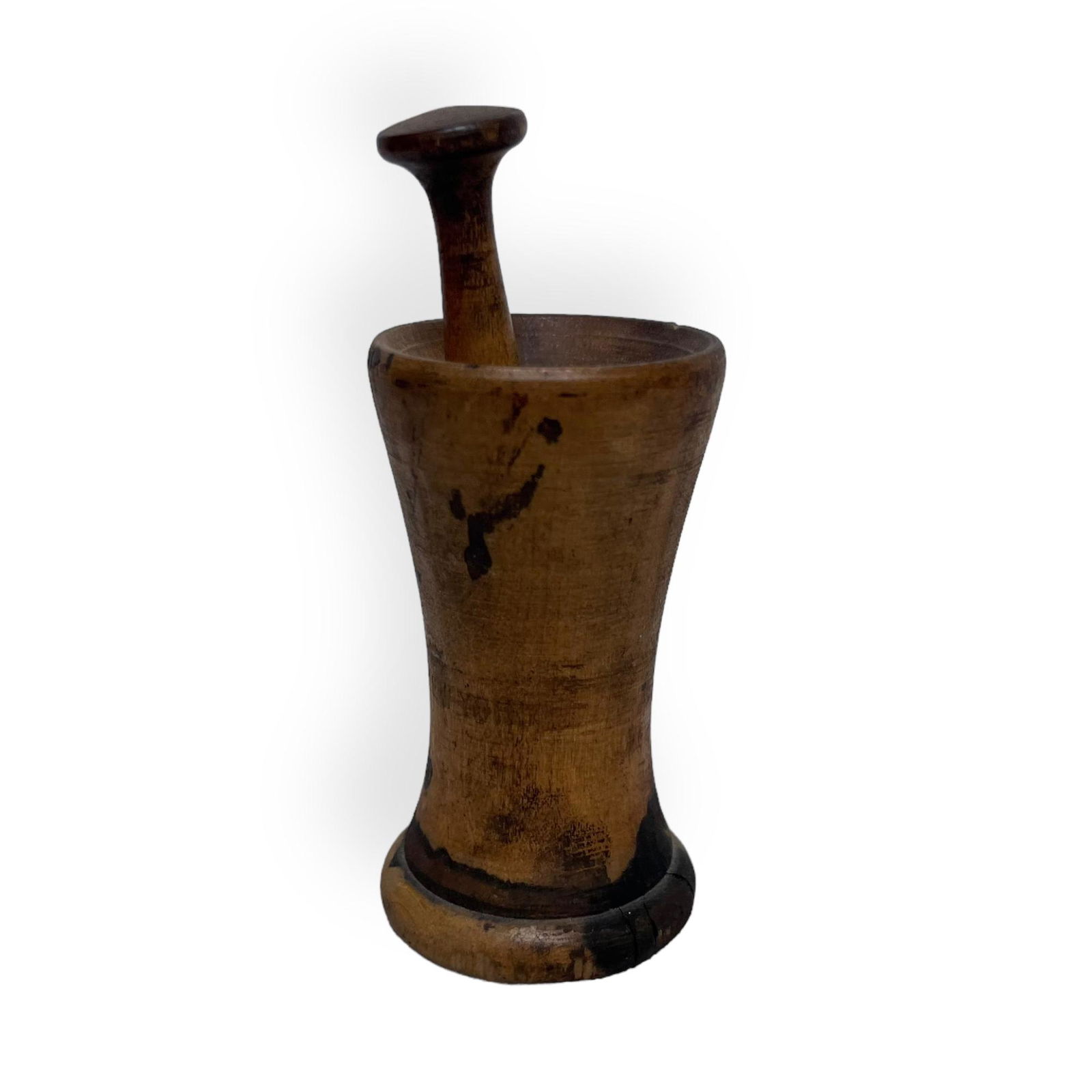 1800's Miniature Wood Mortar and Pestle (1 of 2)