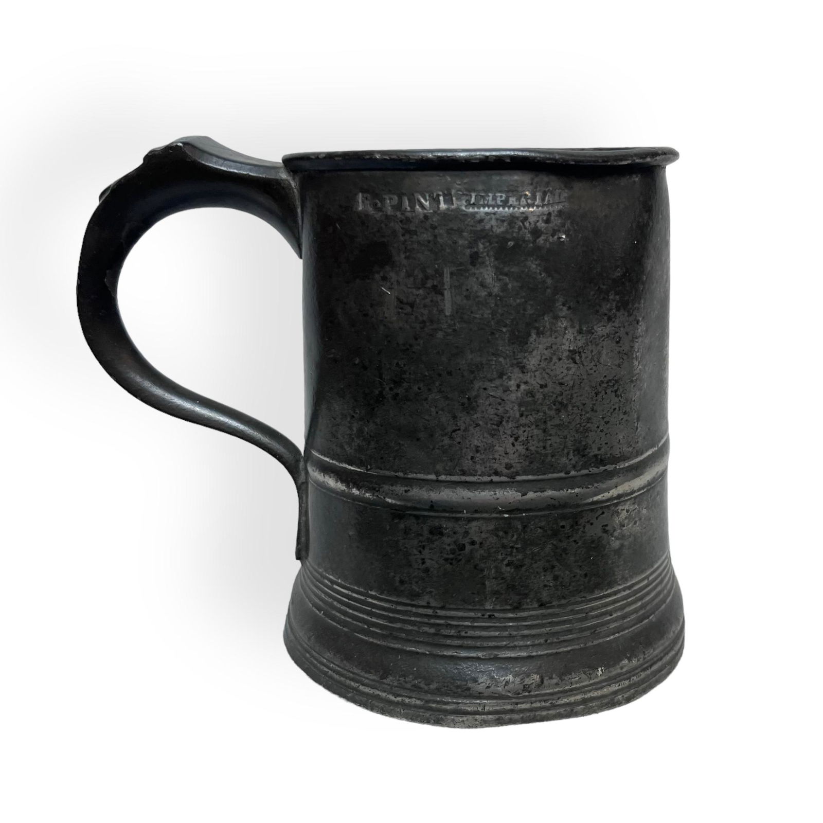 Early Pewter Signed Mug (1 of 3)
