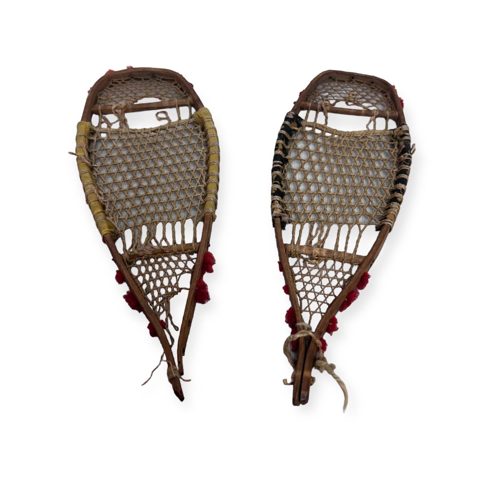 Miniature Pair of Vintage Snowshoes With Tuffs (1 of 2)