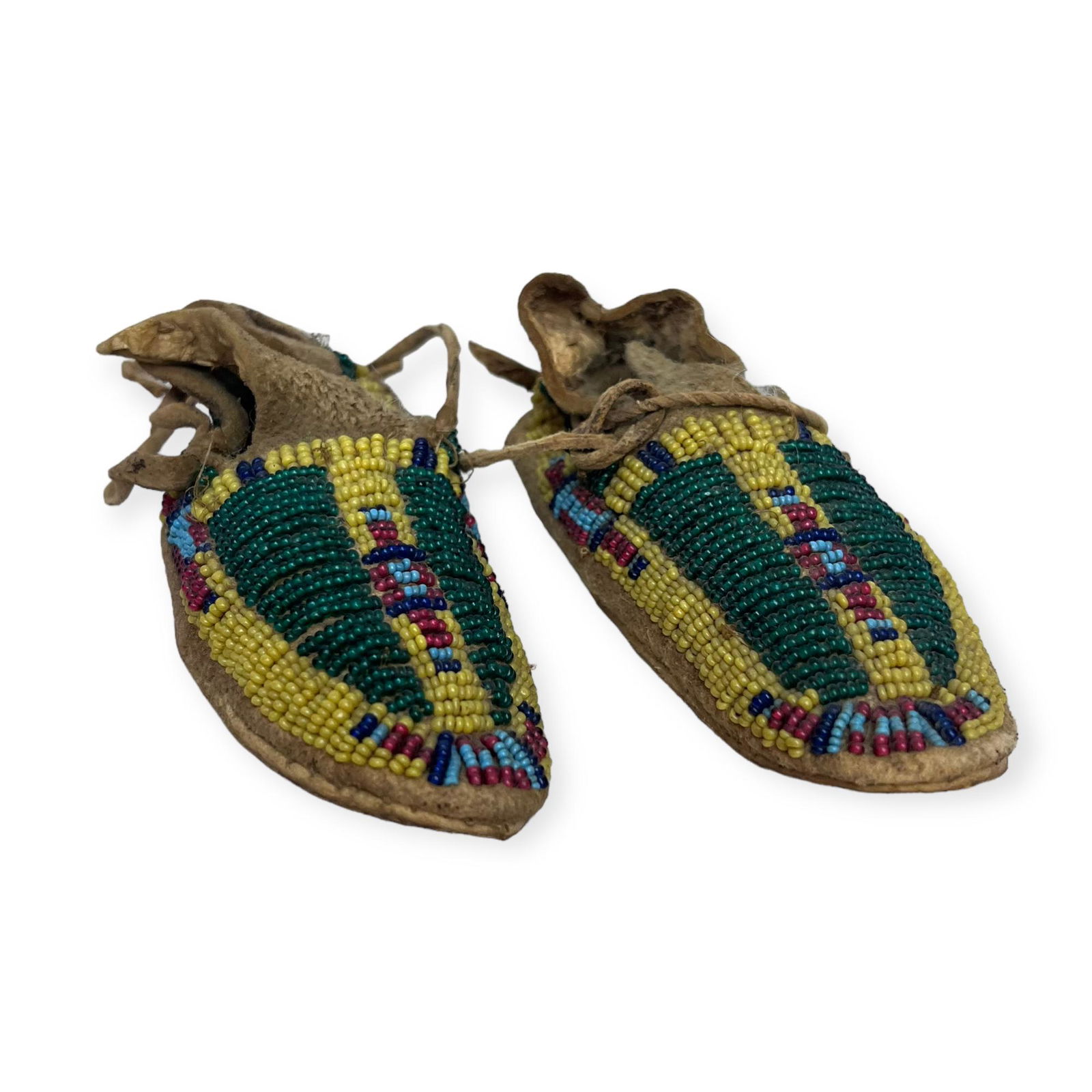 19th Century Beaded Baby Moccasins (1 of 2)