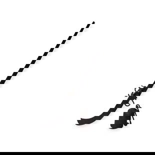 Early Hand Forged New York Signed Beam Scales: A early 41 inch long hand forged beam scales. Signed New York
