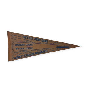 Rare 1975 All Star Game Milwaukee Pennant Banner