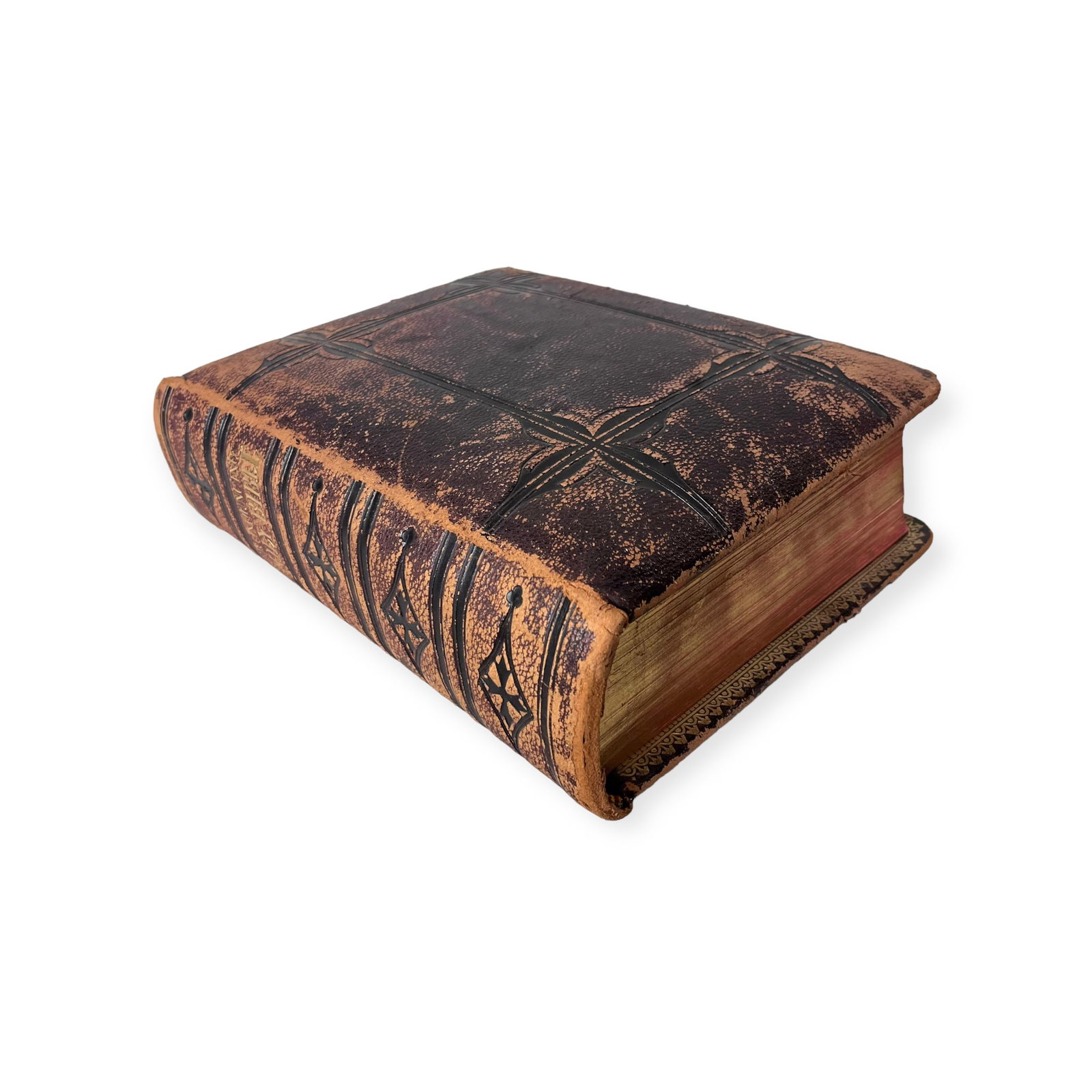 Large Early Leather Bound Bible (1 of 4)