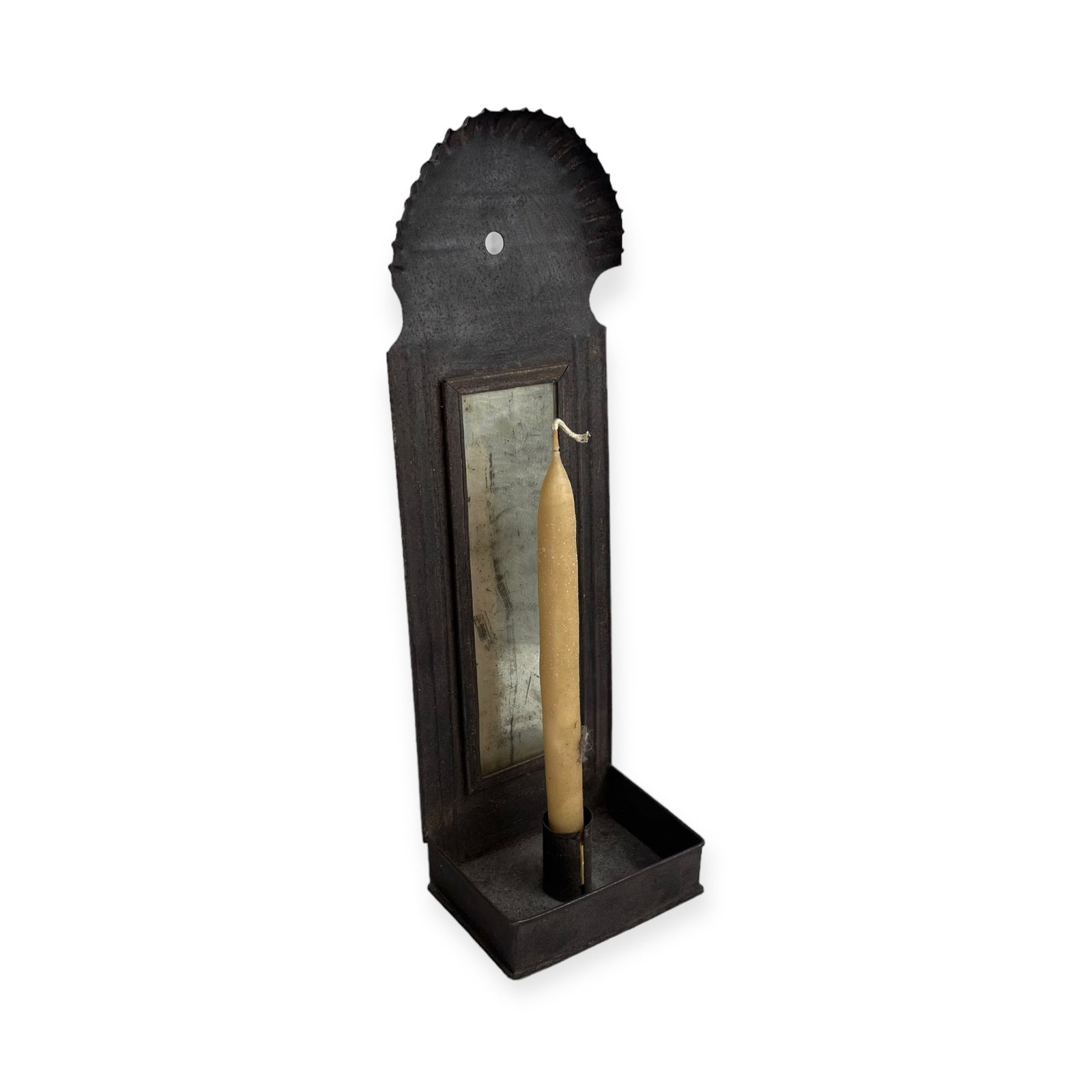 Early Tin Candle Sconce With Mirror Back (1 of 2)