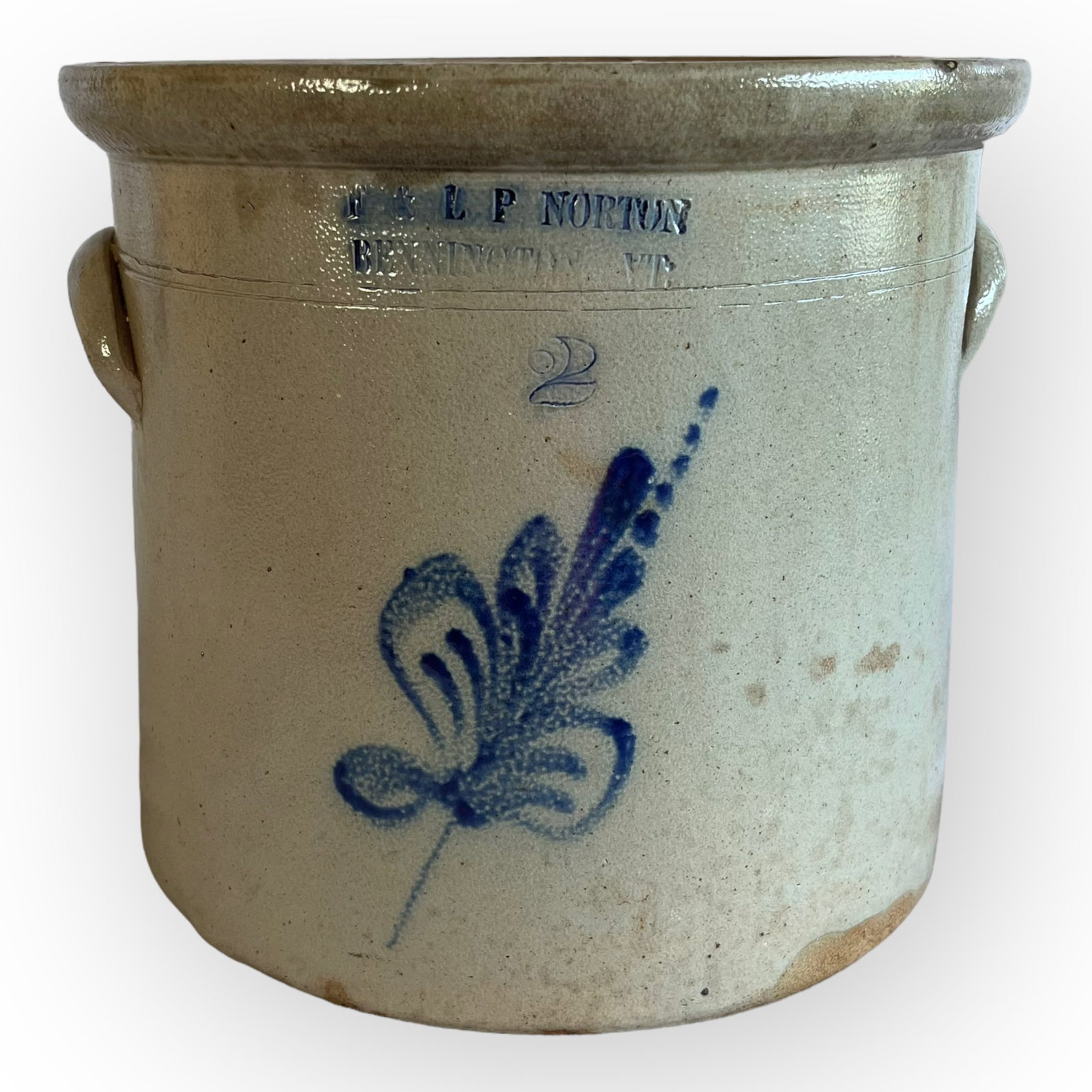 Decorated NORTON/Bennington VT Crock (1 of 5)