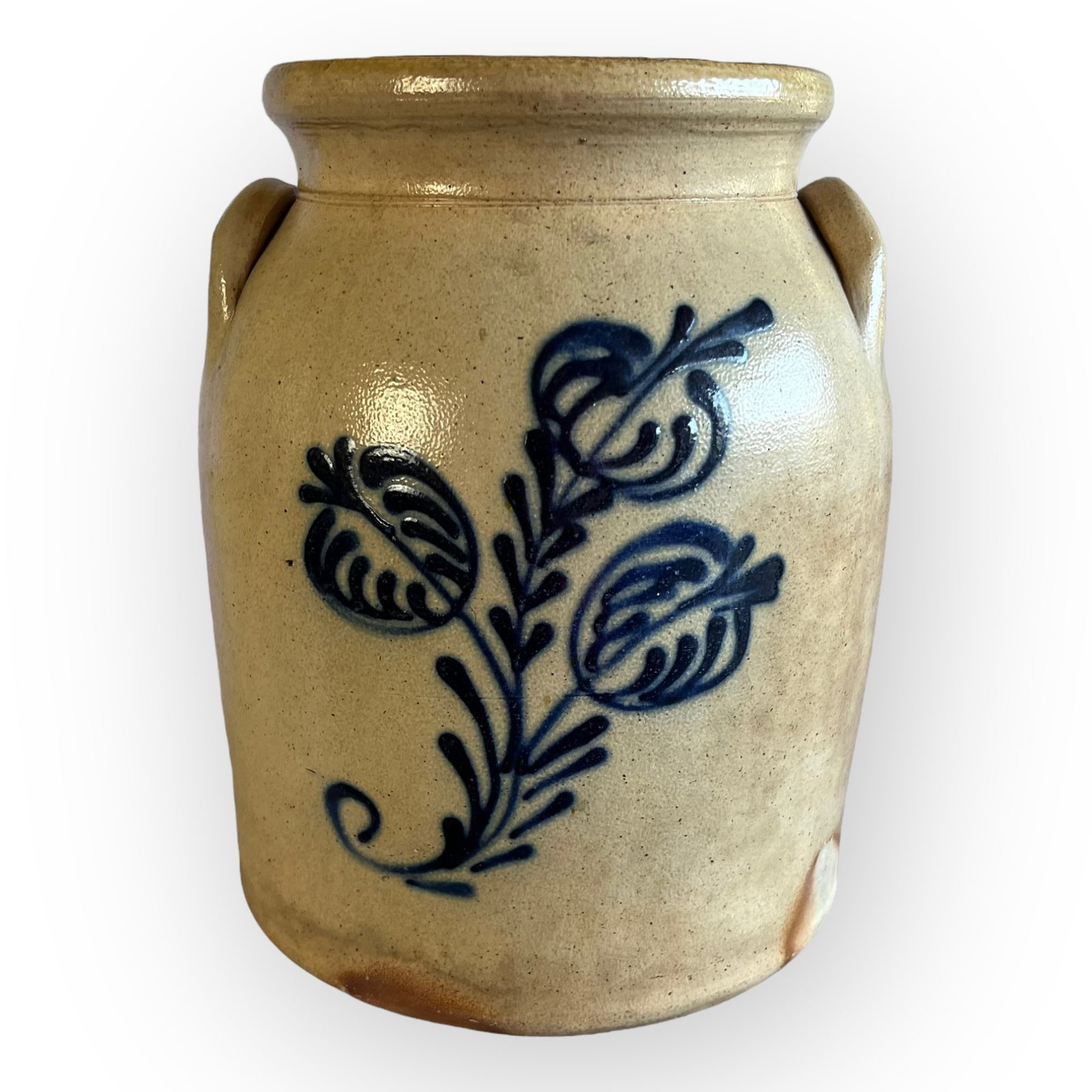 Excellent 1 Gallon Decorated Stoneware Jar (1 of 4)