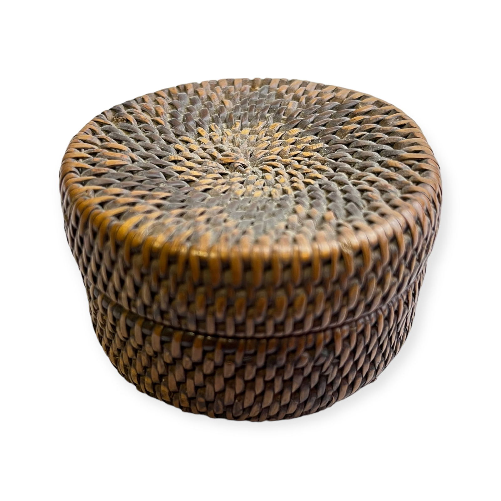 Miniature Northwest Coast or Eskimo Lidded Basket (1 of 2)