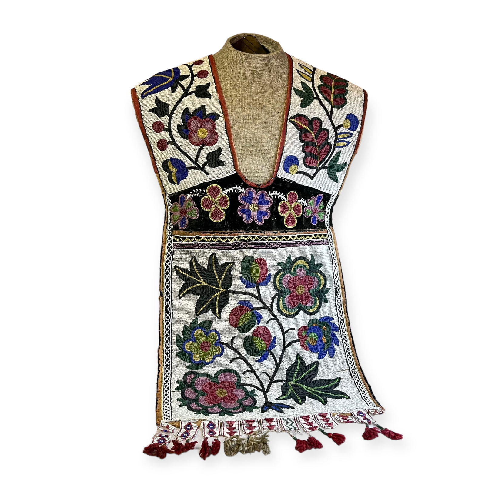 Large 19th Century Beaded Bandolier Bag (1 of 6)