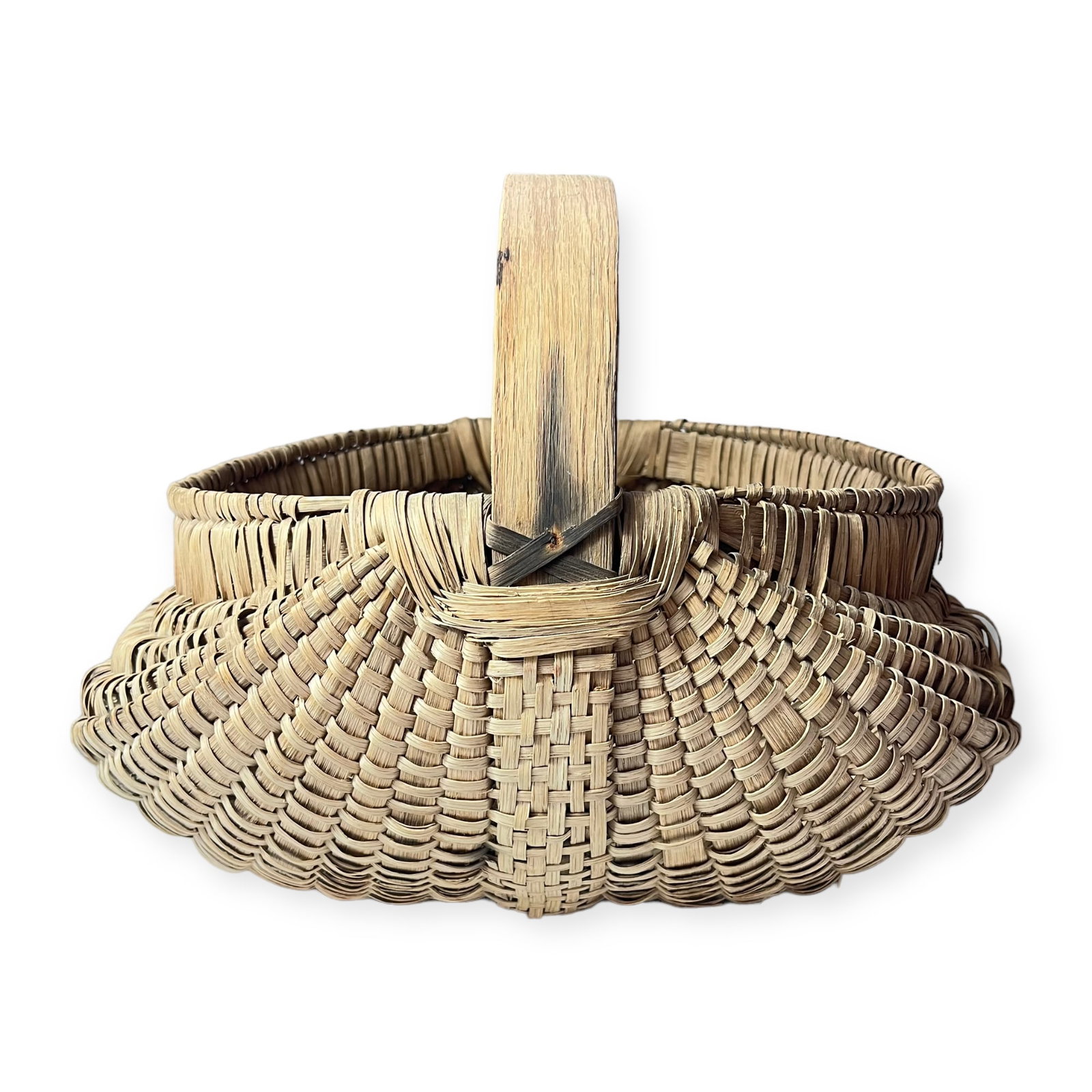Great 1800's Large Buttocks basket (1 of 2)