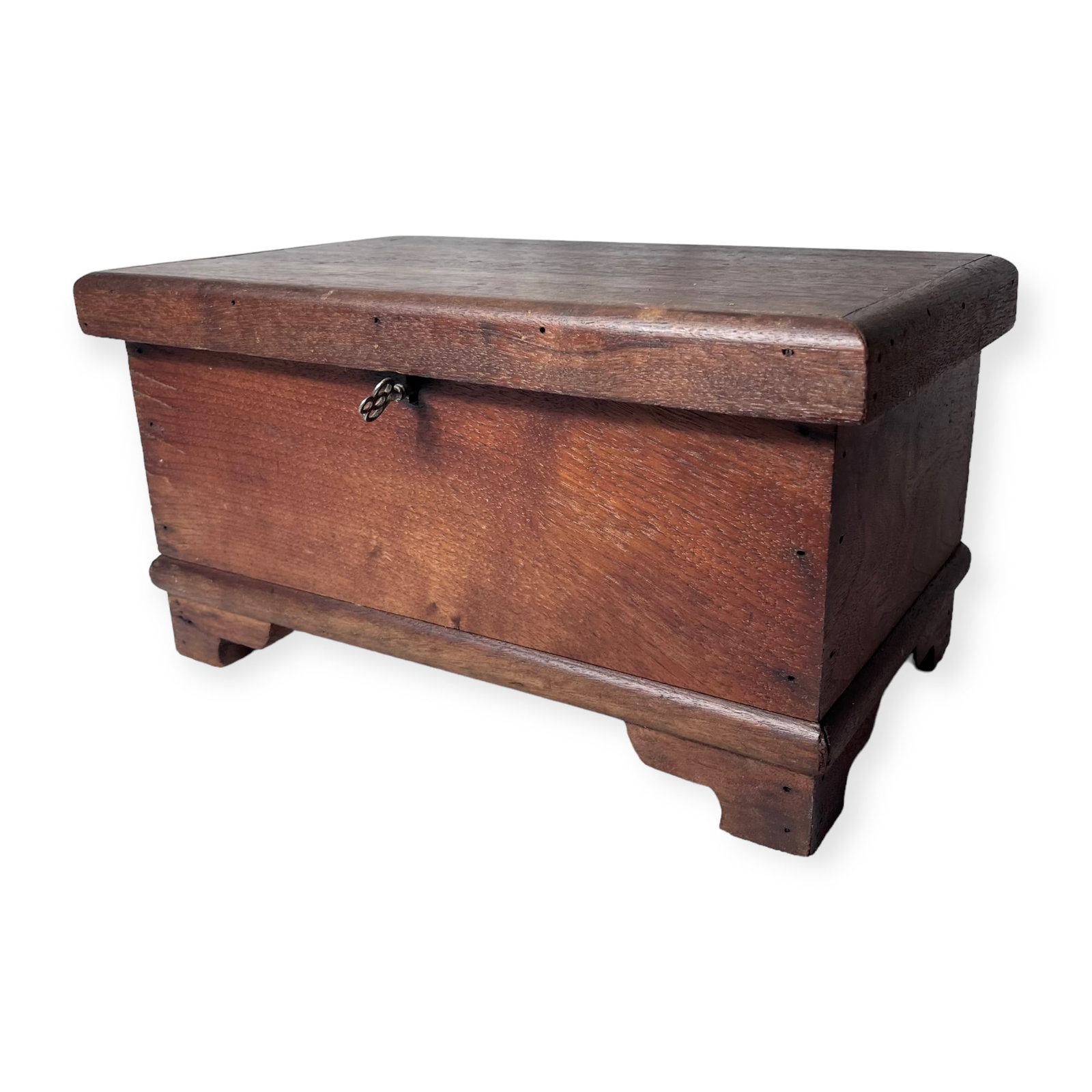Early Walnut Miniature Blanket Chest (1 of 3)