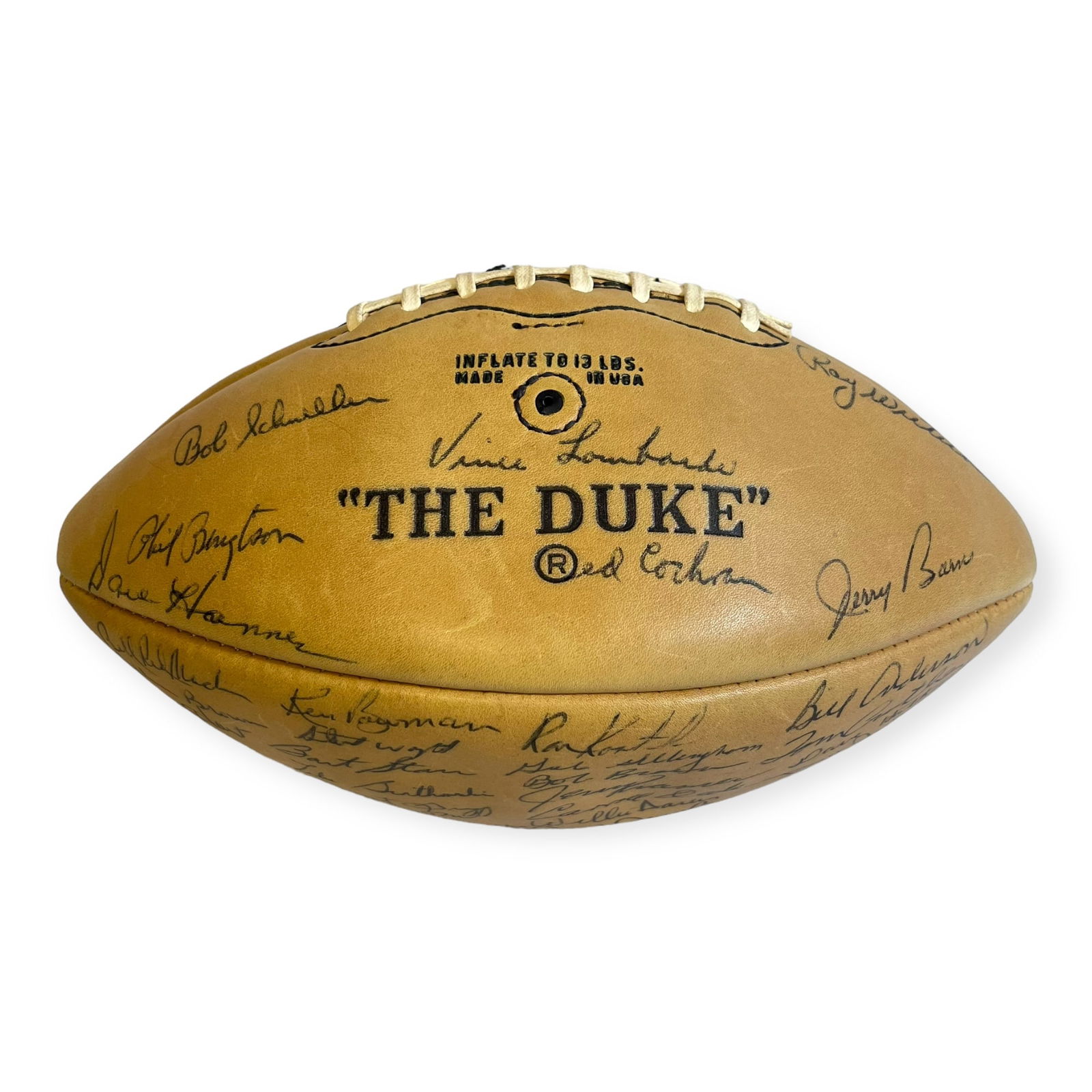 Rare! 1965 Green Bay Packers Team-Signed Football (1 of 4)