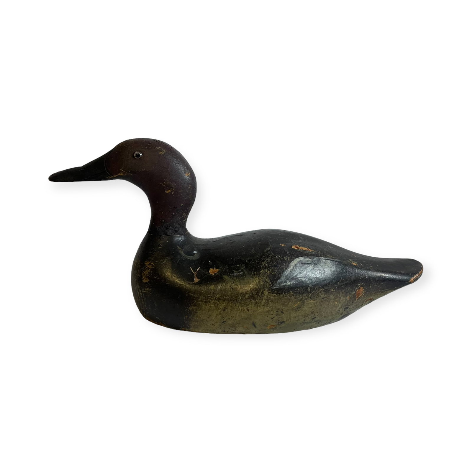 Pratt Duck Decoy: A Pratt Decoy Ompany Duck decoy measuring 17 inches in length with great original paint. Head probably a later replacement.
