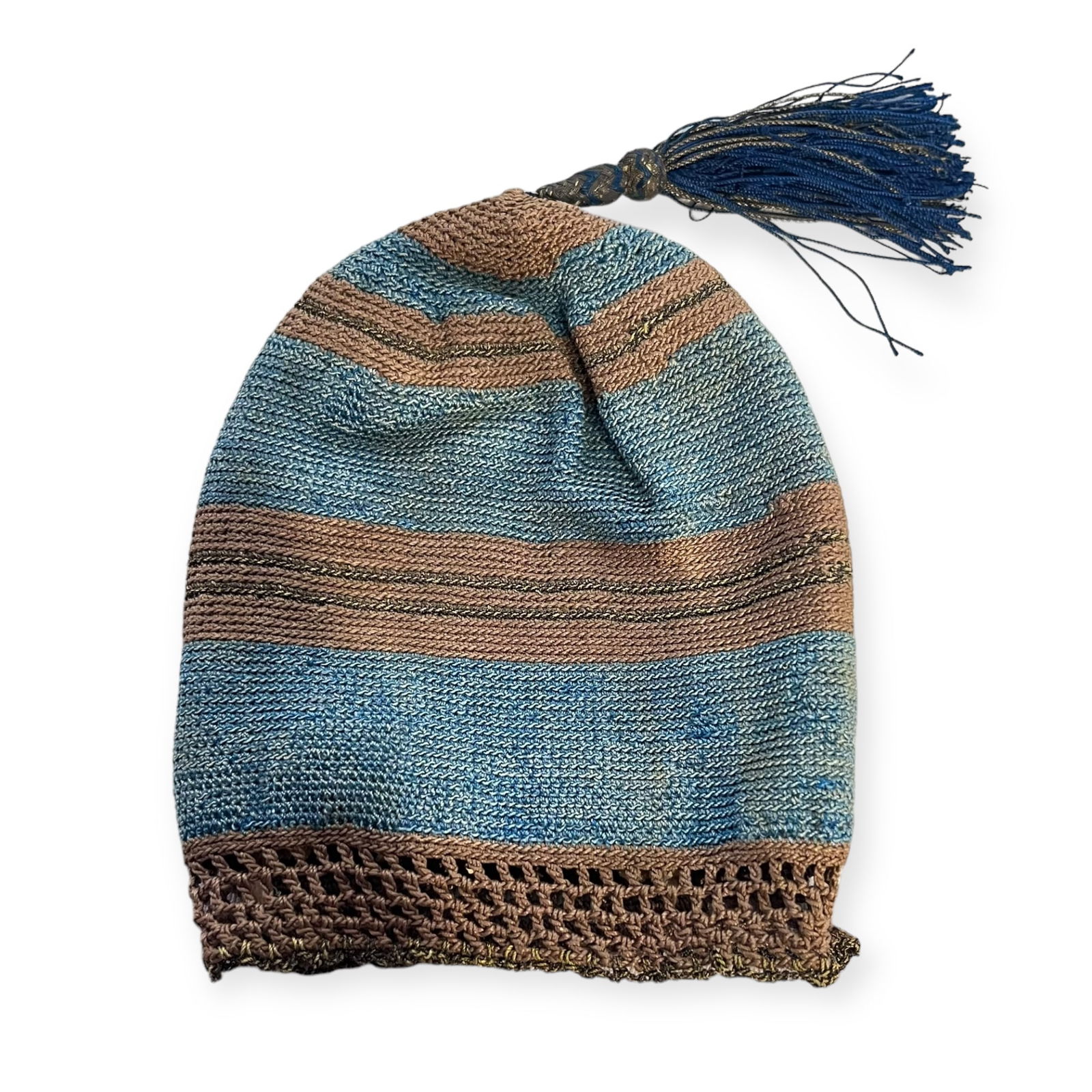 Early Hand Knitted Child's Stocking Cap (1 of 1)