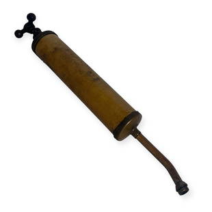 Early Grease Oil Gun: Brass, measures approx 16 inches in length.