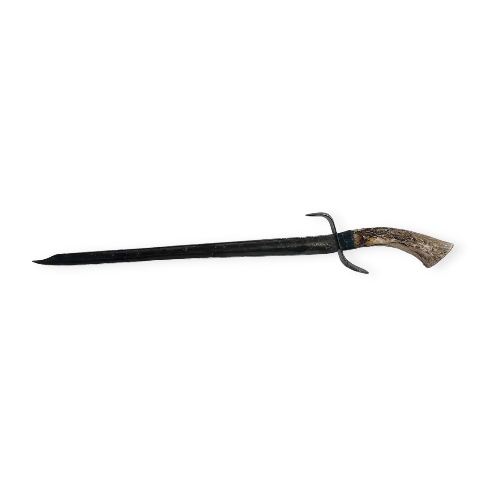 Stag Handled Bayonet: Blade measuring approx 16 inches in length, overall 21.5 inches.