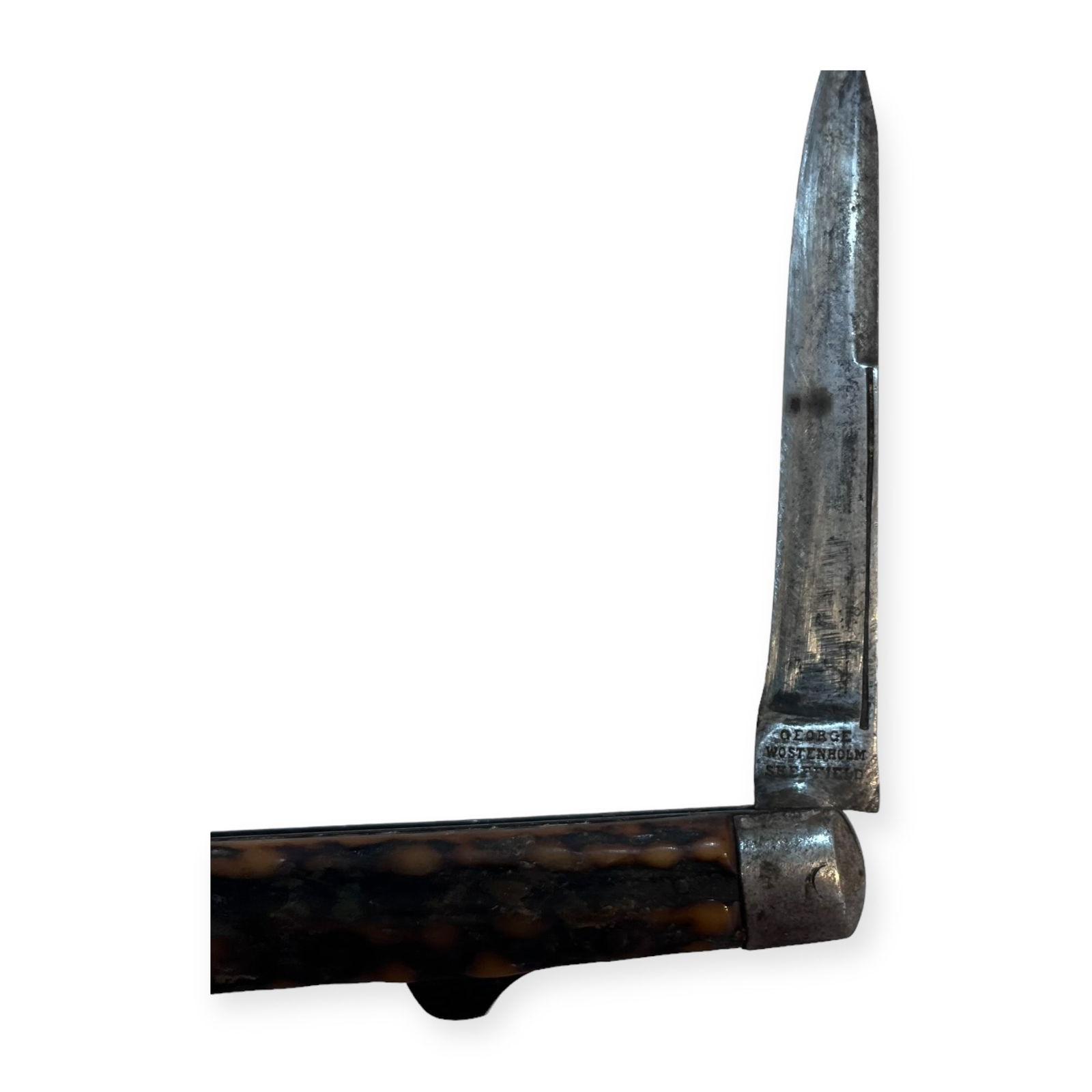 Early Stag Handled George Westenholm/Sheffield Folding Knife (1 of 1)