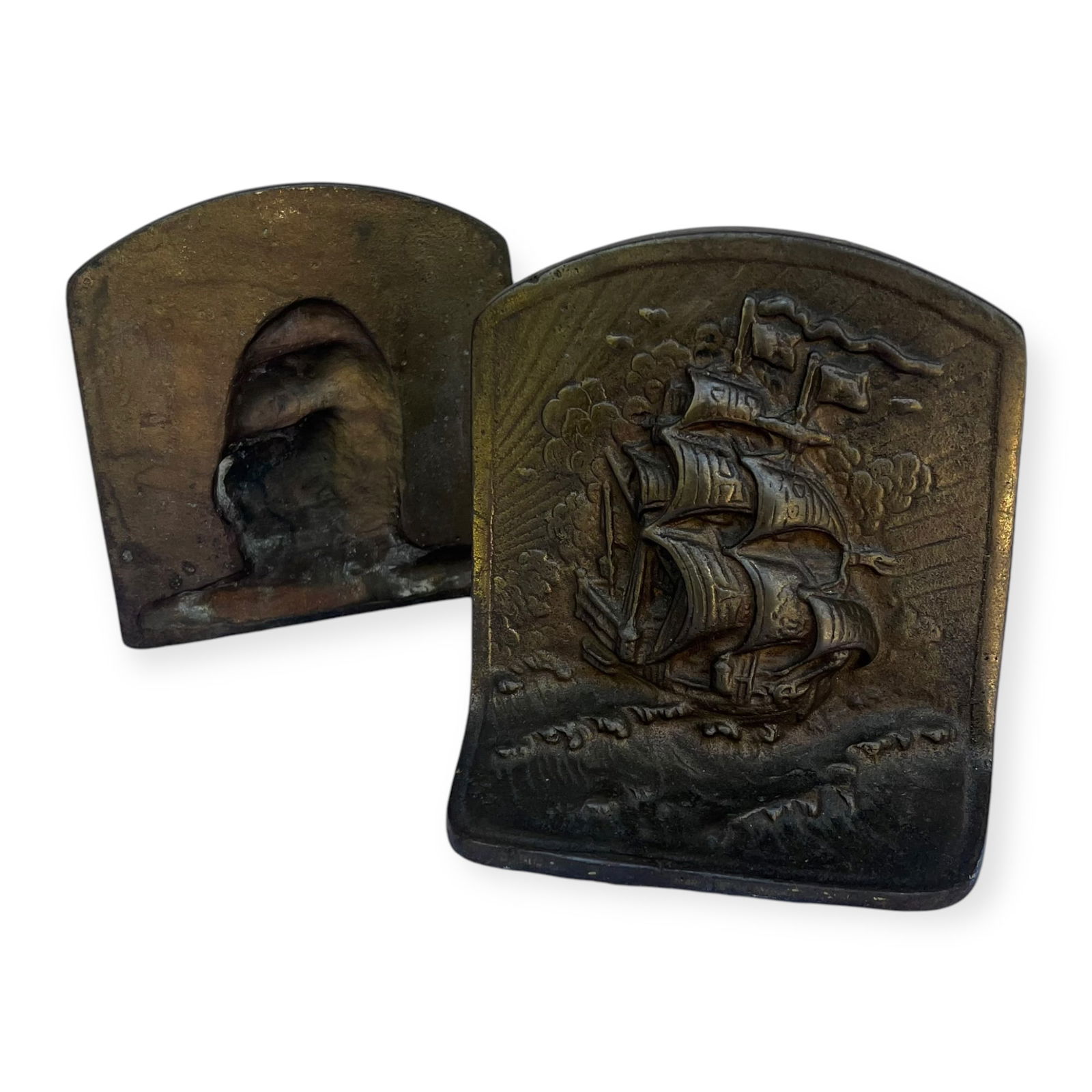 Pair of Cast Iron Ship Bookends (1 of 1)