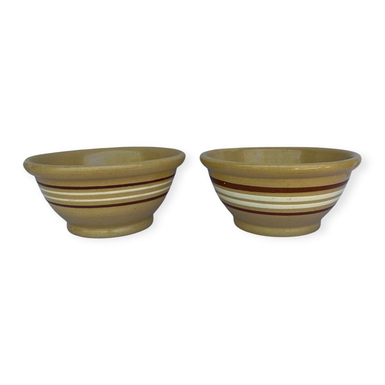 Set of Two 19th Century Yelloware Bowls (1 of 2)