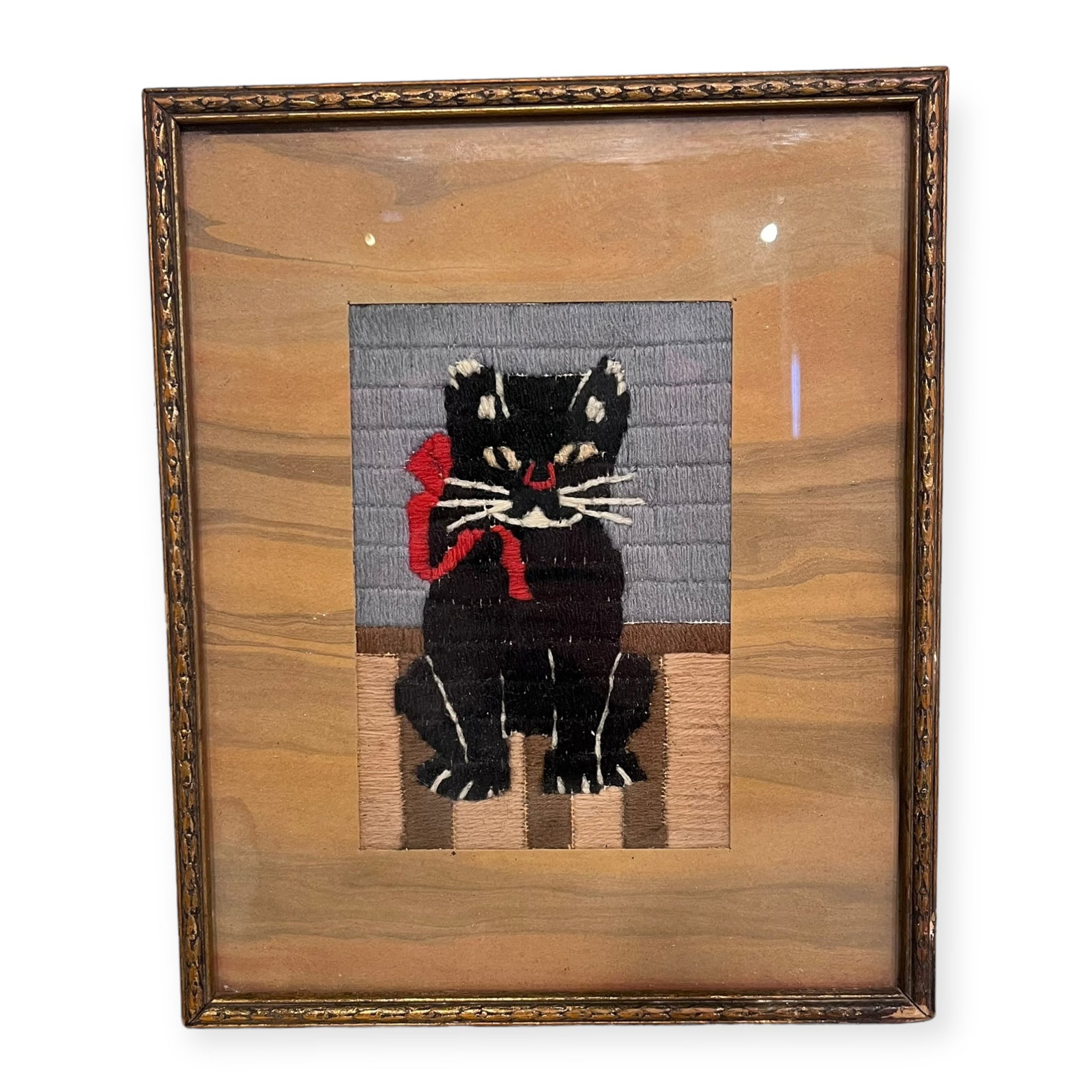 Wonderful Needlepoint Kitten Picture (1 of 1)