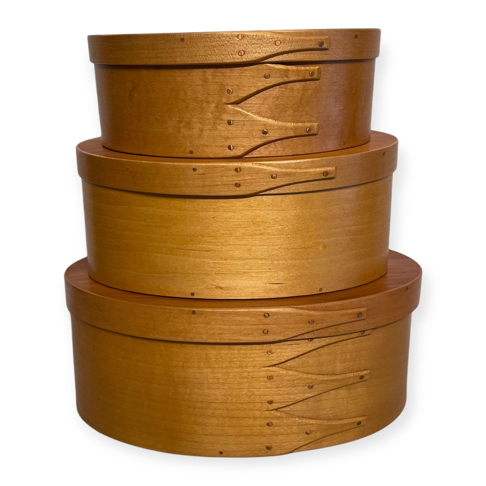 Set Of 3 Shaker Type Oval Pantry Boxes (1 of 1)