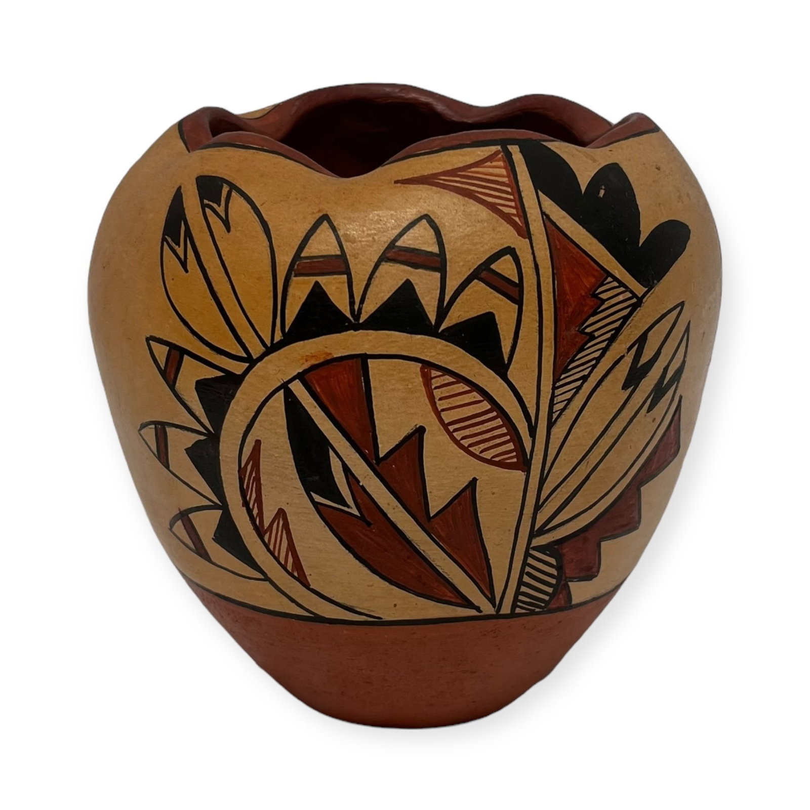 Small Crimped Rim Hopi Pottery Olla (1 of 2)