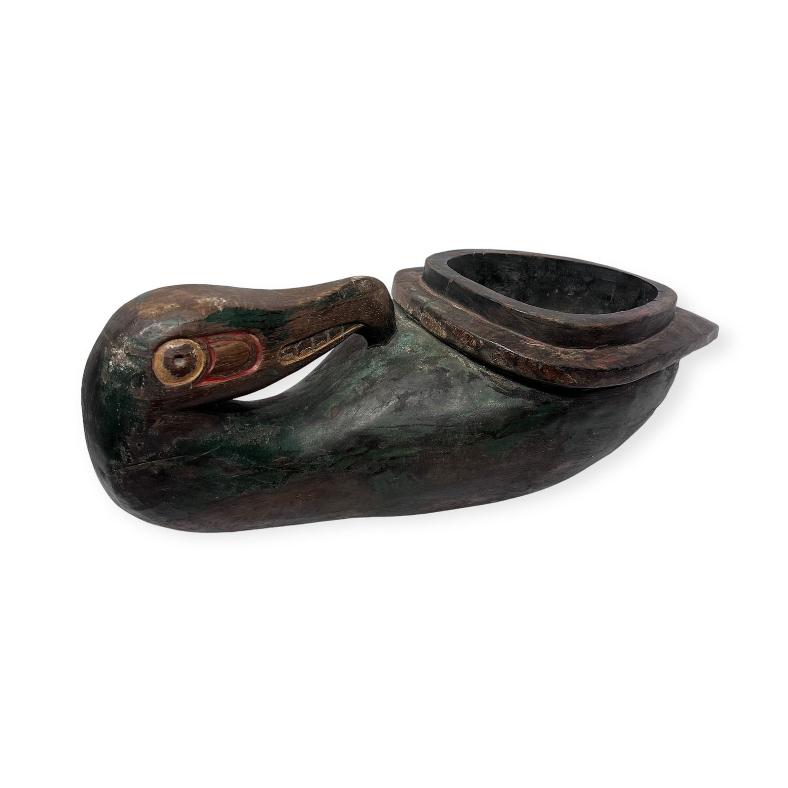 Northwest Coast Carved Wood Bowl (1 of 2)