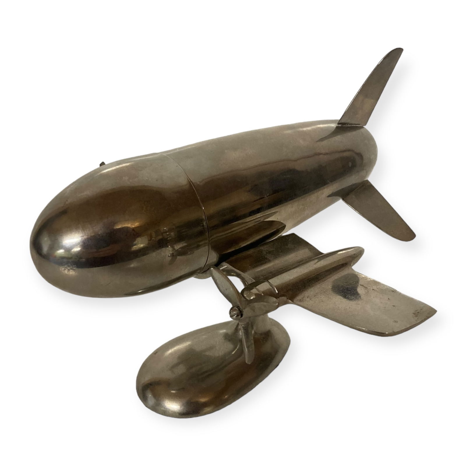 MCM Chrome Airplane Cocktail Shaker on Stand. (1 of 2)