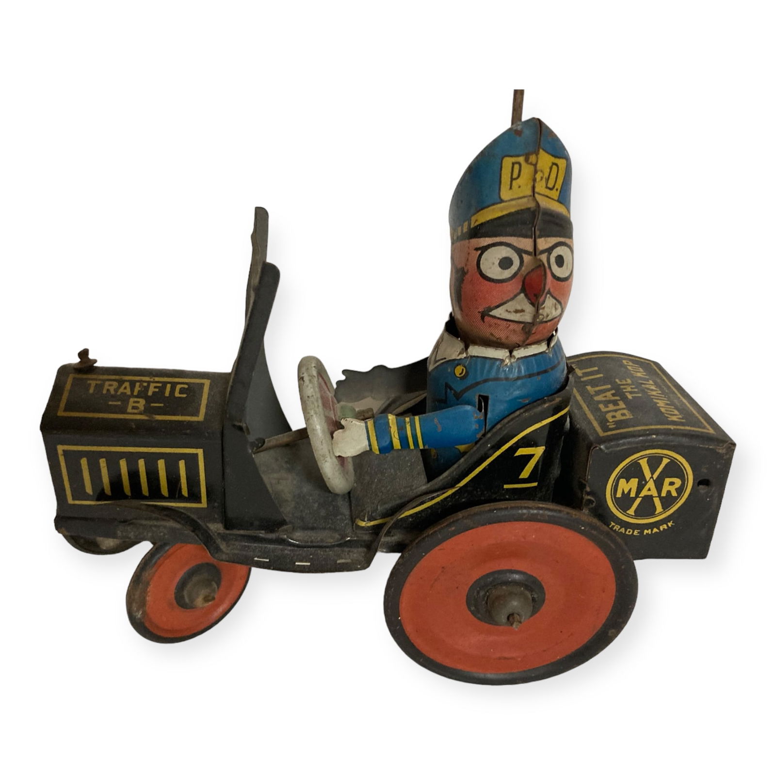 Antique Louis Mark " Beat It The Comical Kop " Tin Wind Up Toy (1 of 2)