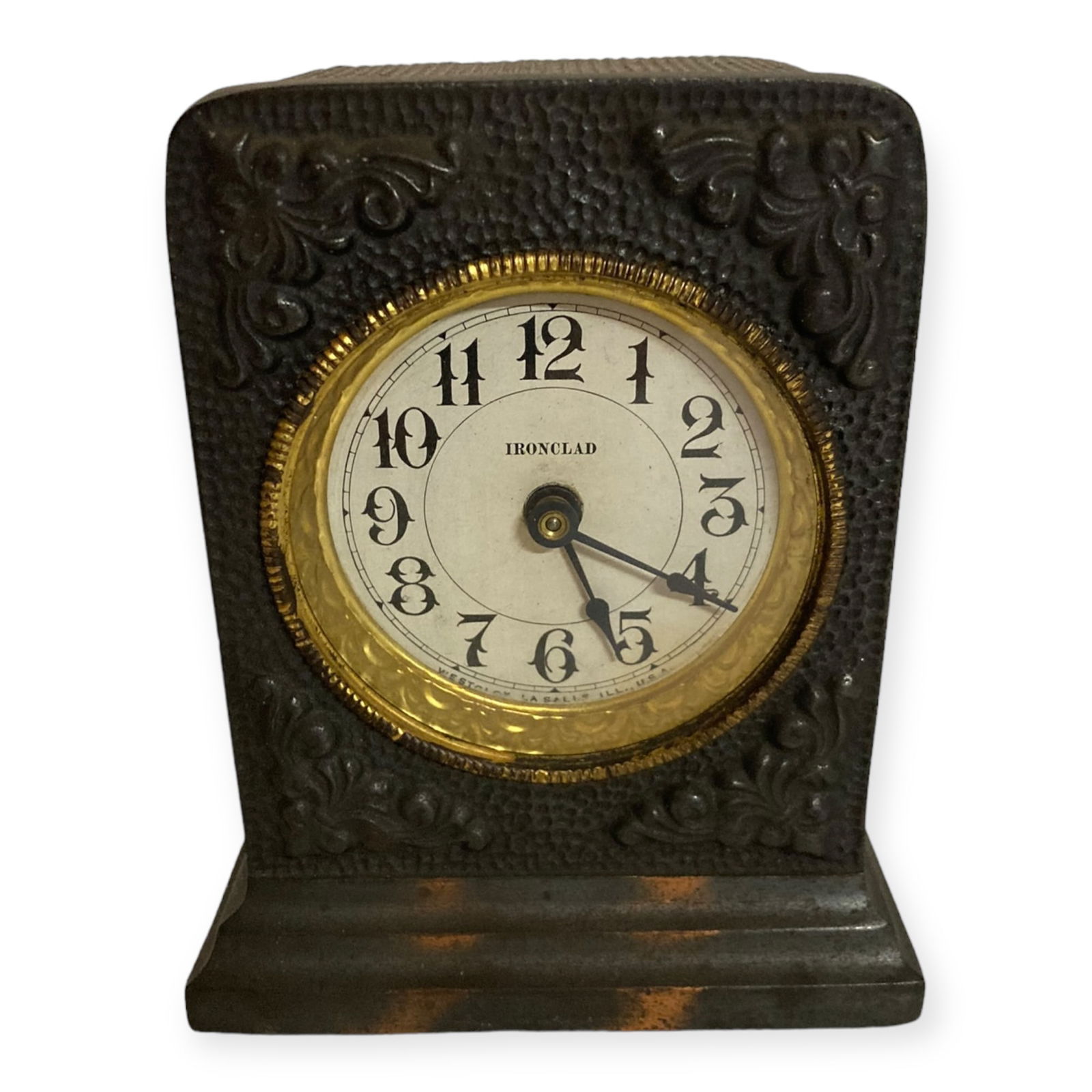 Fancy Cast Iron Ironclad Alarm Clock (1 of 1)