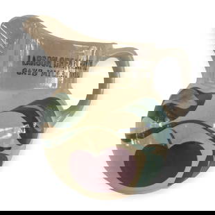 Original Wattsware No. 16 Advertising Apple Pitcher: Good original Wattsware No. 16 advertising apple pitcher." Larson Creamery Co. Gays Mills , Wis. " Excellent original condition.