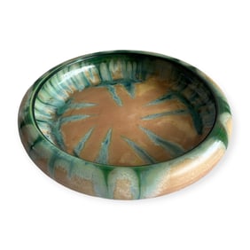 Round Belgium Art Pottery Dish