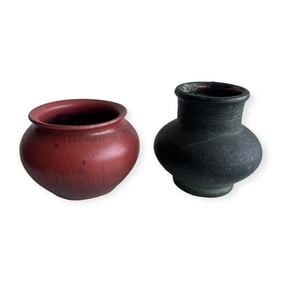 Pair of Diminutive Art Pottery Pieces