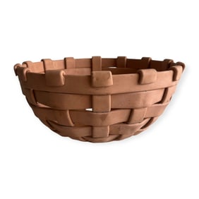 Italian Woven Terracotta Basket