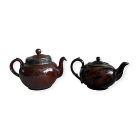 Pair of English Teapots