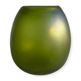 Art Glass Green Vase