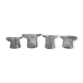 Collection of 4 Art Glass Top Hats