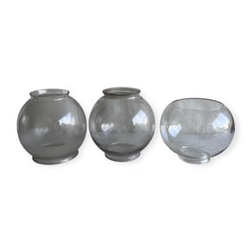 Group of 3 Glass Lamp Shades