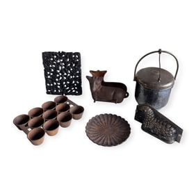 6 Miscellaneous Cast Iron Cooking Articles & Others