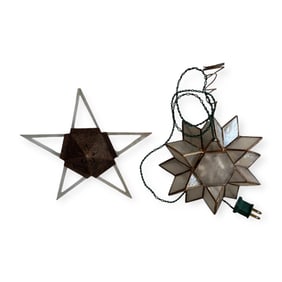 2 Christmas Star Ornaments