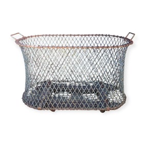 Large Wire Basket on Wheels