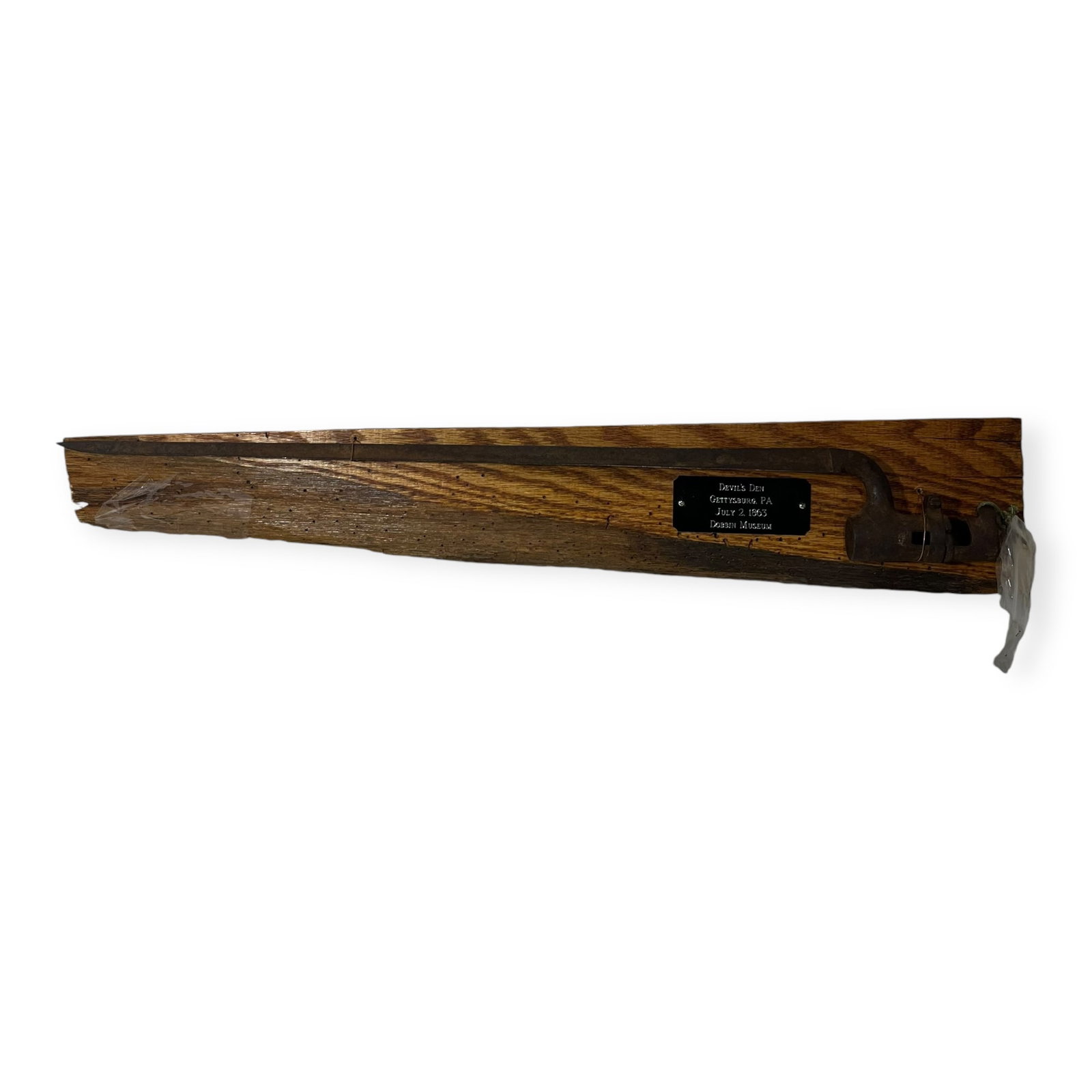 Mounted Bayonet, Civil War Era: With plaque, measures approximately 24.5 inches