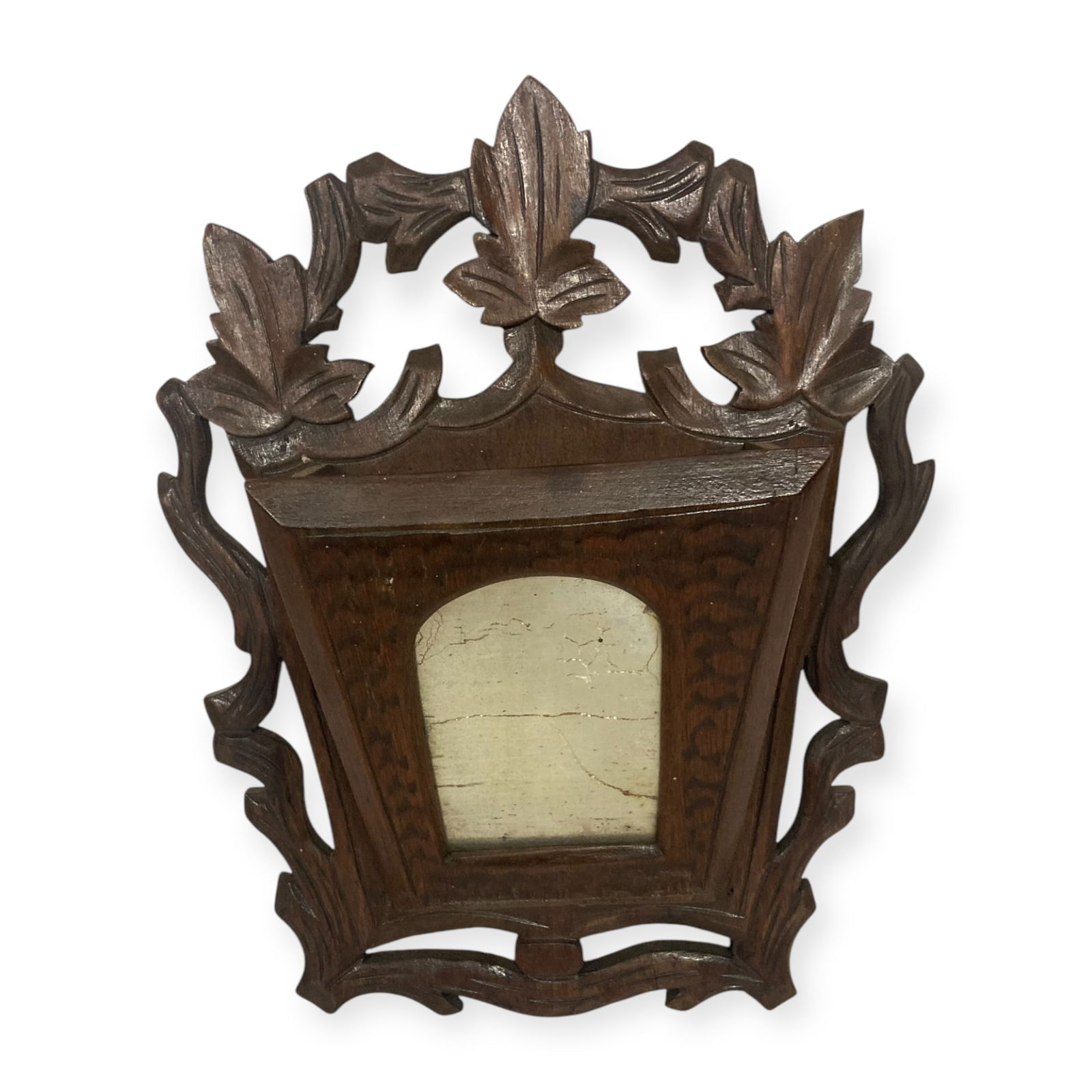 Heavy Carved Walnut Victorian Wall Pocket (1 of 2)