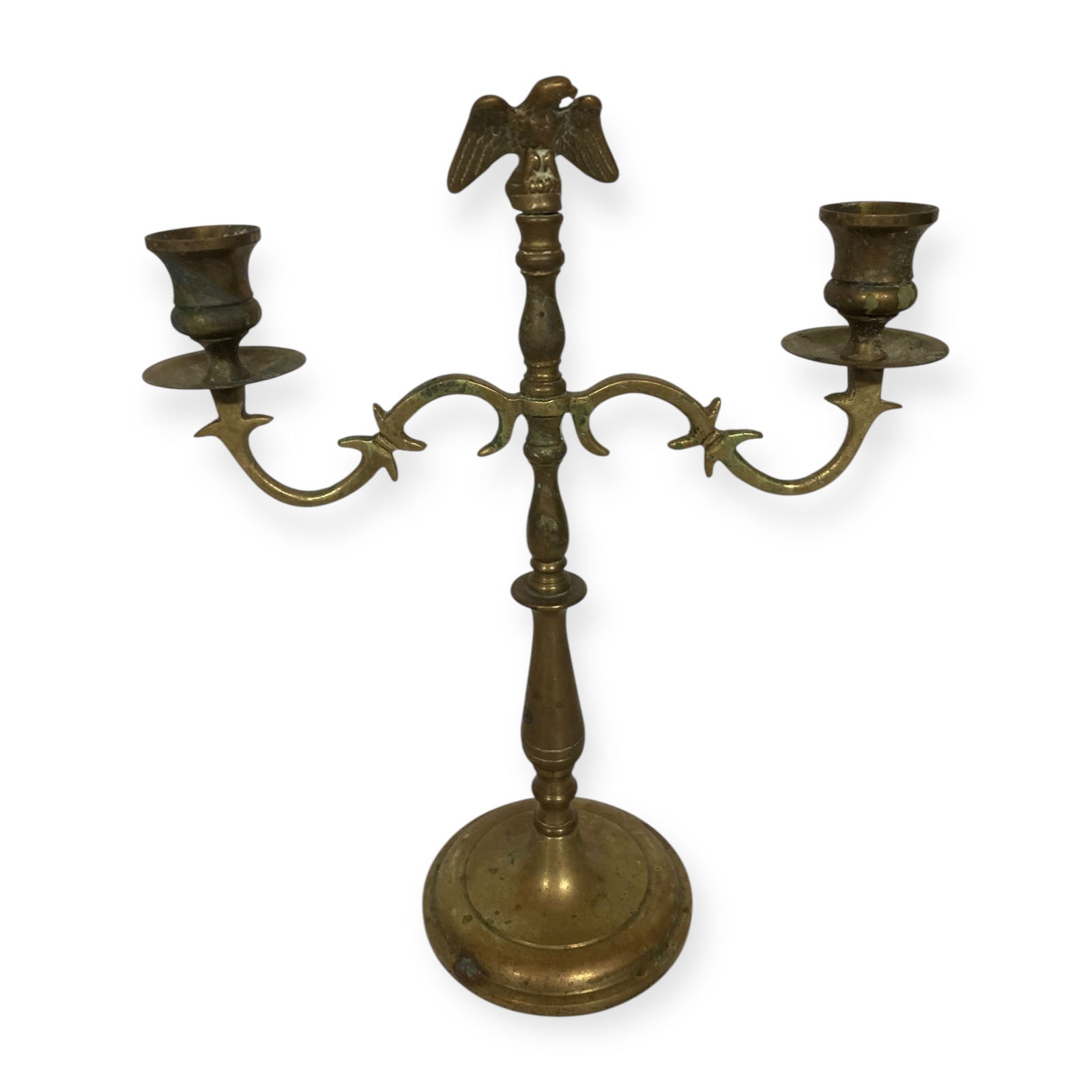 19th Century Brass Candelabra With Eagle Finial (1 of 3)