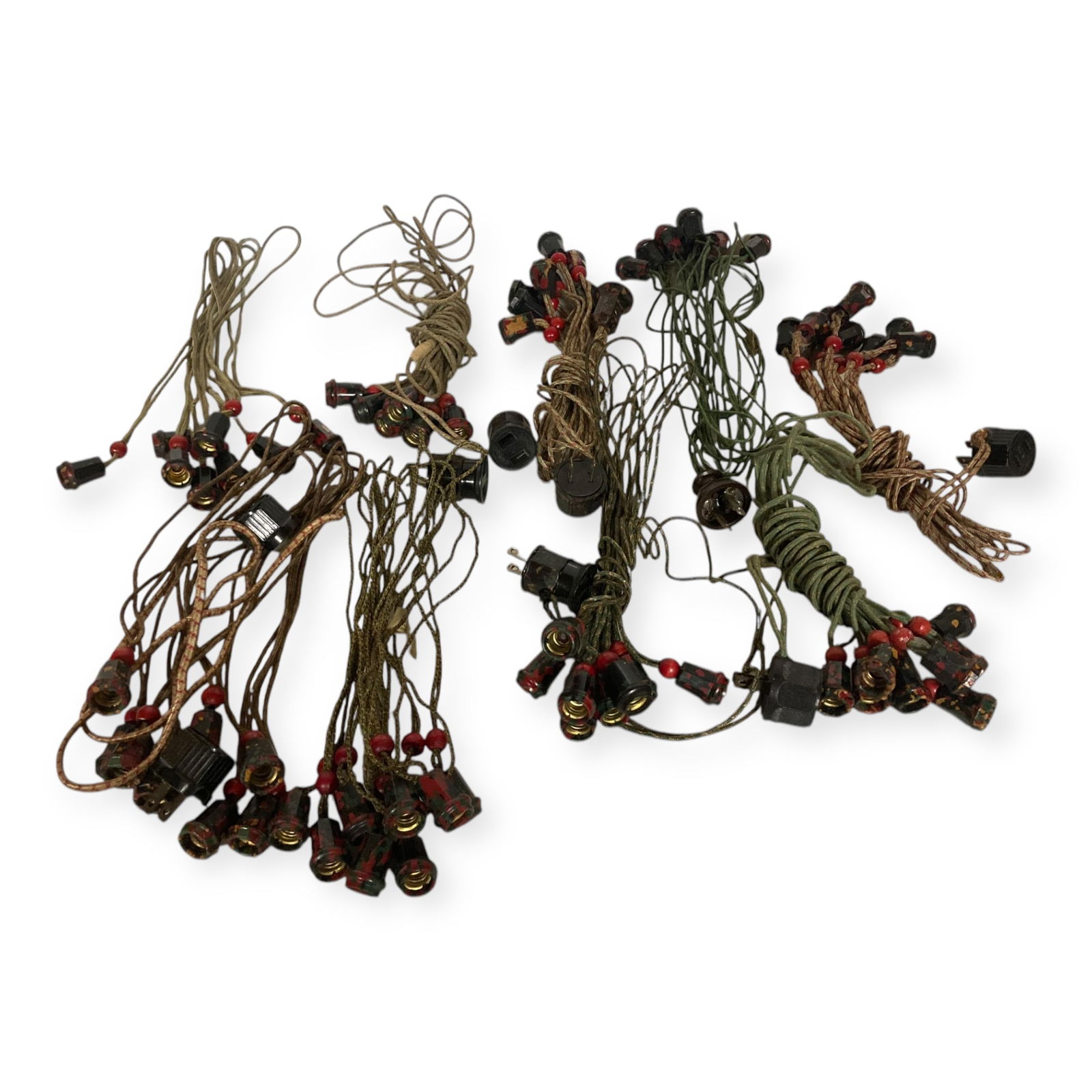 9 Strands of 1950's Bakelite 8 light Christmas Lights (1 of 1)