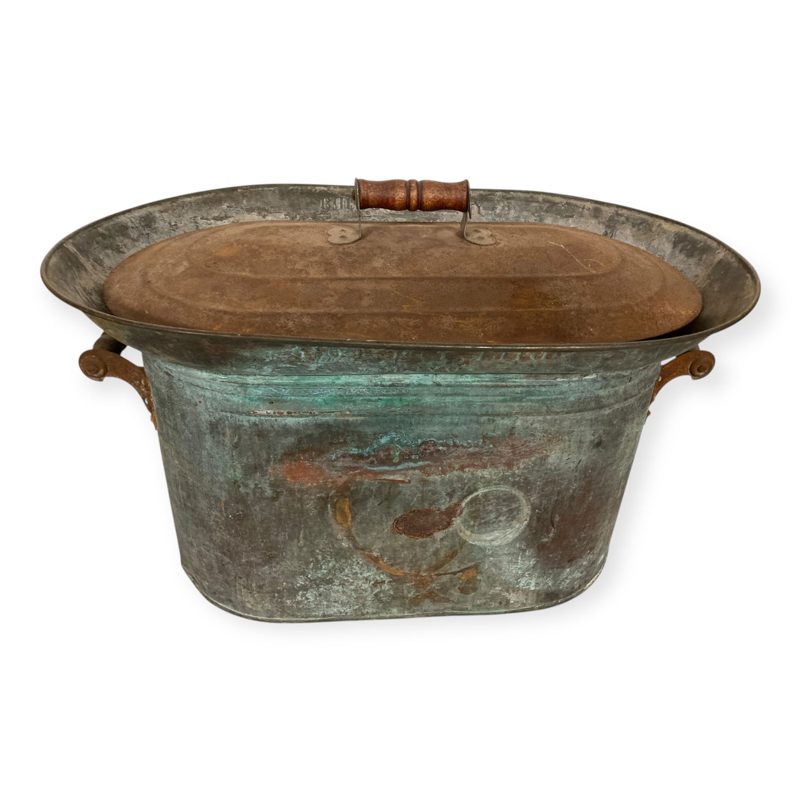 Very Unusual Copper Boiler And Lid (1 of 2)