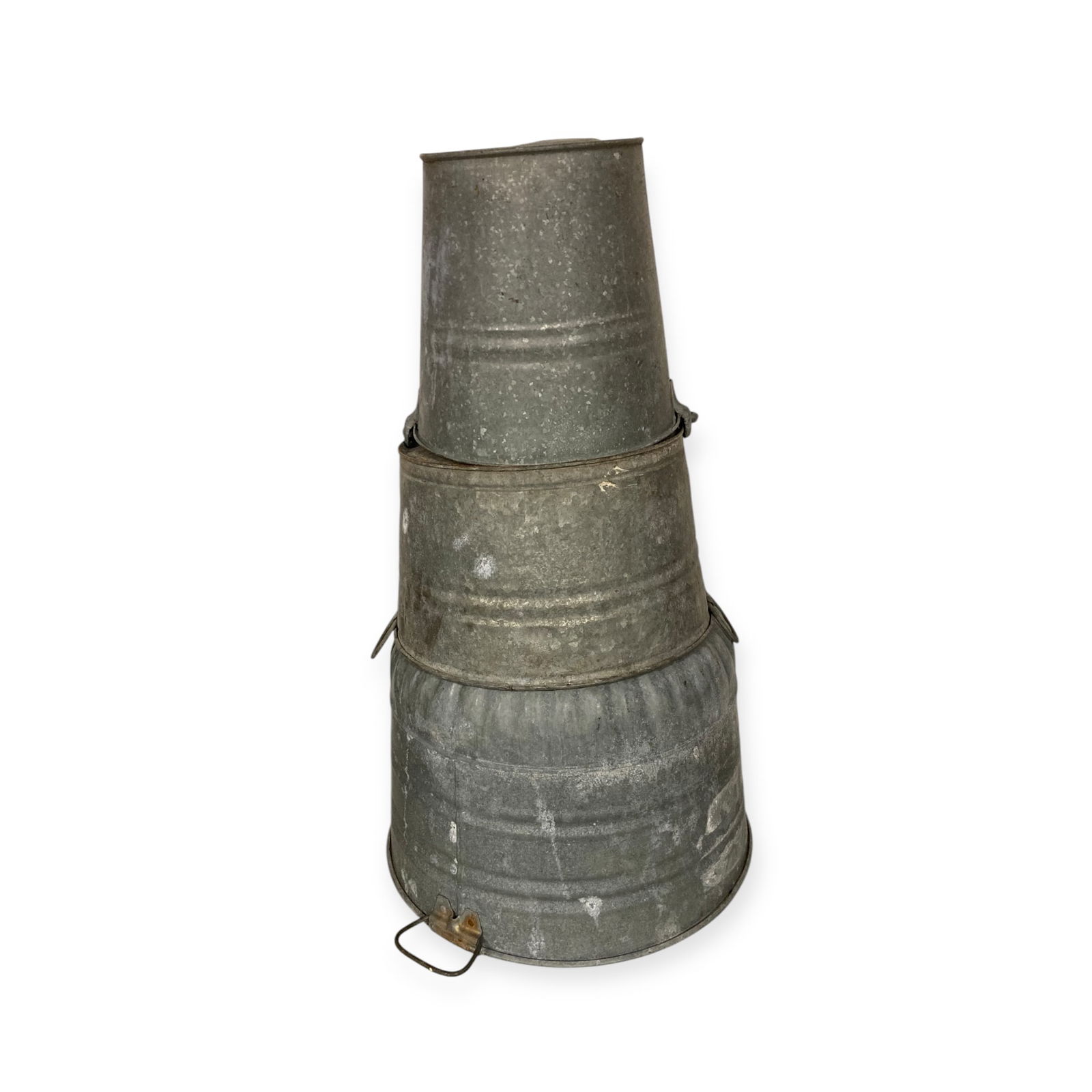 Galvanized Bushel Basket - Bucket & Pail (1 of 2)