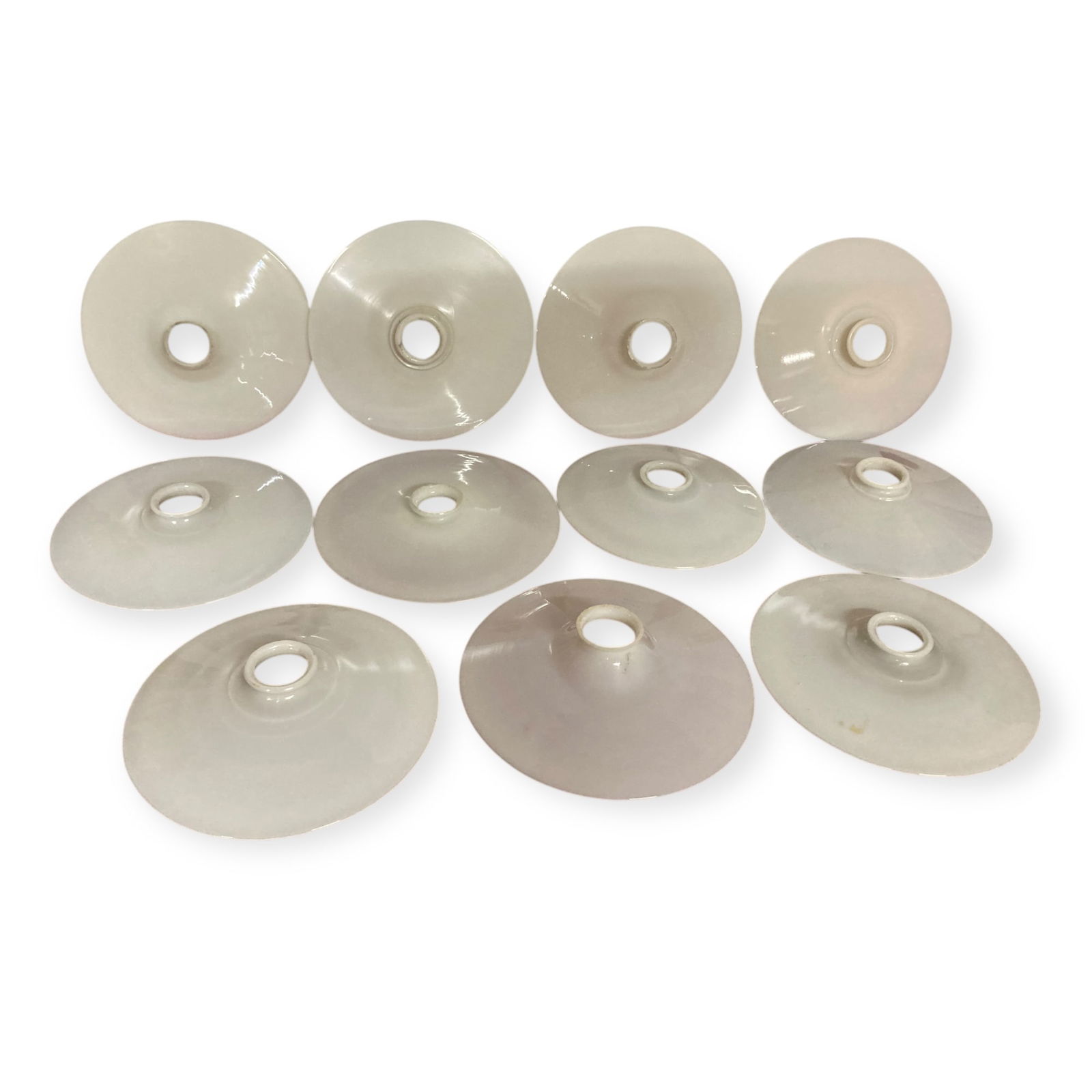 Antique Milk Glass Lamp Shades Set of 11 10 Inch Milk Glass Shades (1 of 1)